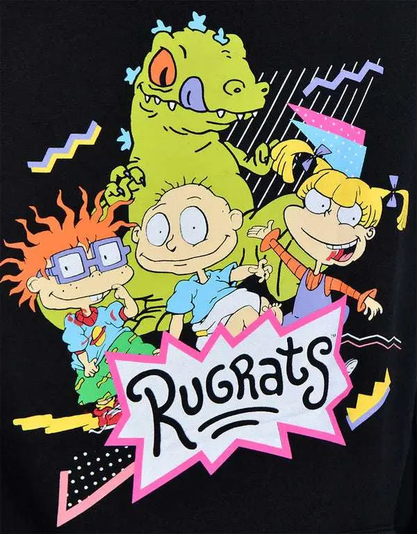 Ladies' Rugrats Printed Pullover Hoodie – Black - Orca Cloths