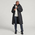 Long Down Women's Puffer Jacket with Hood – Sustainable, Warm & Water-Resistant