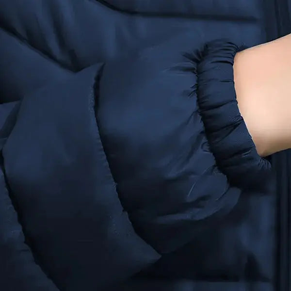 Men's Lightweight Puffer Jacket with Hood – Navy Blue - Orca Cloths