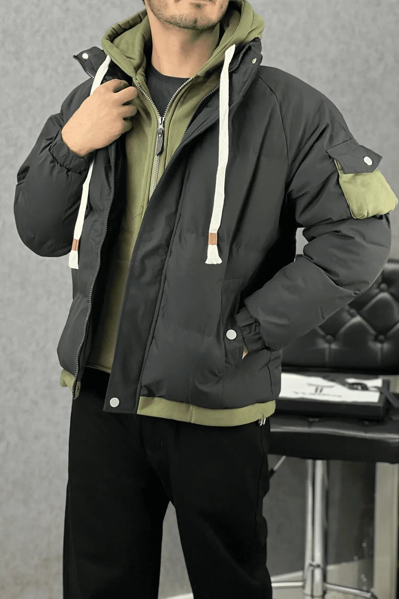 Men's Puffer Bubble Jacket – Lightweight Warmth in Parachute Fabric