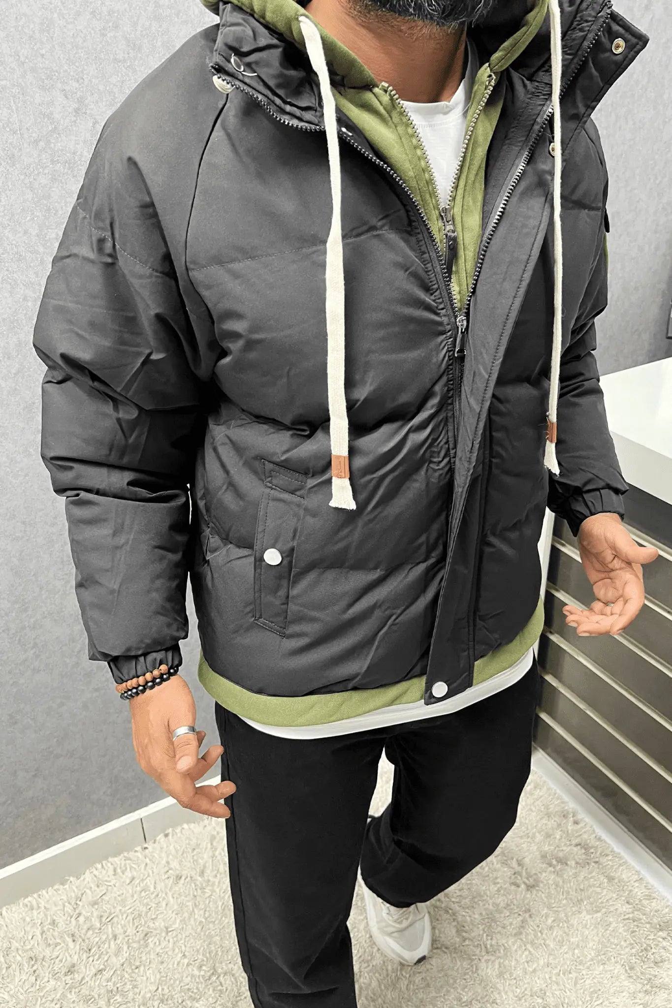 Men's Puffer Bubble Jacket – Lightweight Warmth in Parachute Fabric