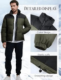 Men’s Puffer Jacket Winter Warm Lightweight Waterproof Long Sleeve Zip Up Quilted Parka Jackets