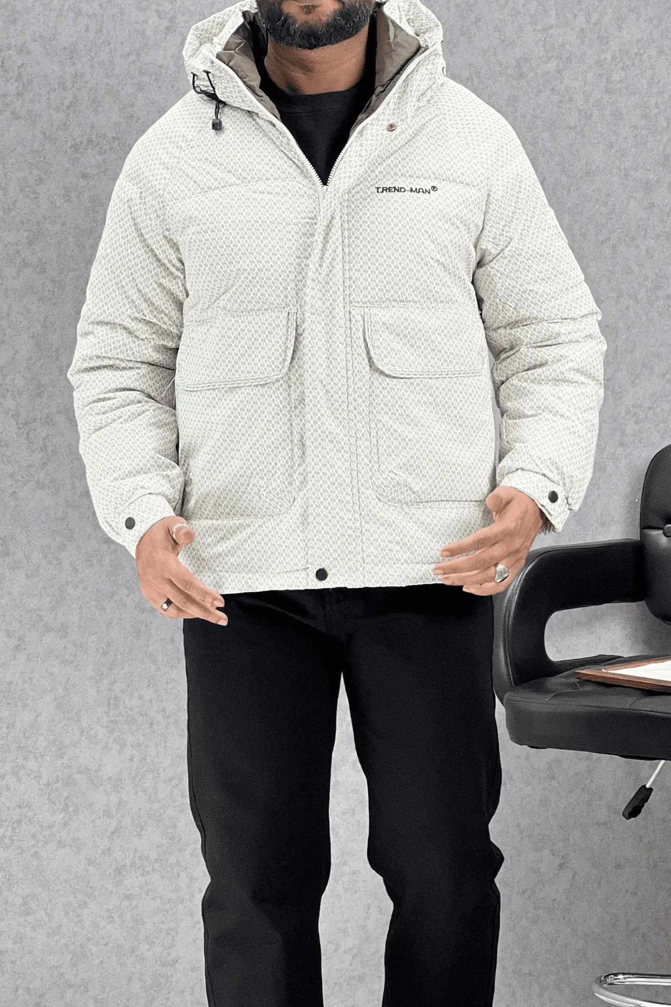 Men’s Puffer Jacket – Parachute Fabric | Bubble Padded Winter Coat