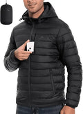 Men’s Puffer Lightweight Packable Jacket with Hood – Pioneer Camp Winter Coat