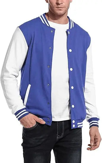 Men’s Varsity Jacket, Slim Fit, Cotton, Letterman, Baseball Bomber