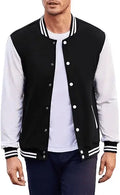Men’s Varsity Jacket, Slim Fit, Cotton, Letterman, Baseball Bomber
