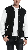 Men’s Varsity Jacket, Slim Fit, Cotton, Letterman, Baseball Bomber