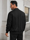 Men’s Varsity Suede Bomber Jacket – Lightweight Vintage Coat with Full Zip & Pockets