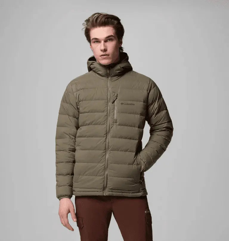 Men's puffer Drift Peak™ Stretch Down Hooded Jacket