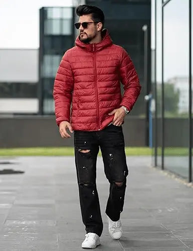 Men’s puffer Packable Down Jacket – Lightweight, Water-Resistant, and Travel-Ready