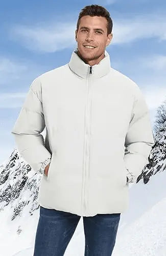 Men's puffer Windproof Full Zipper Outerwear Coat