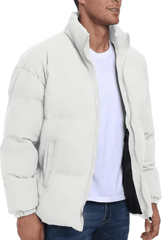Men's puffer Windproof Full Zipper Outerwear Coat