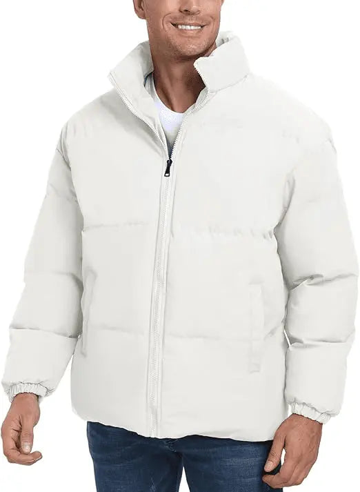 Men's puffer Windproof Full Zipper Outerwear Coat