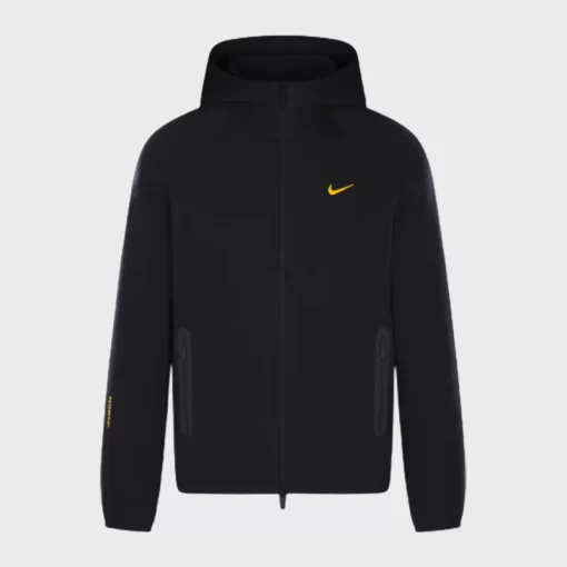 NOCTA Tech Black Fleece Zip-Up Hoodie