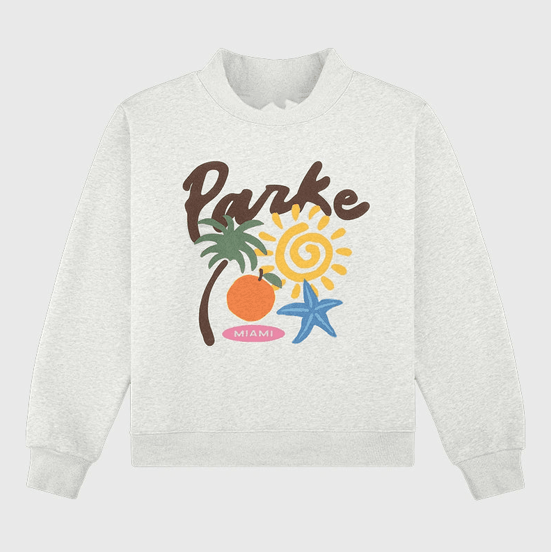 Parke Miami Graphic Mockneck Sweatshirt