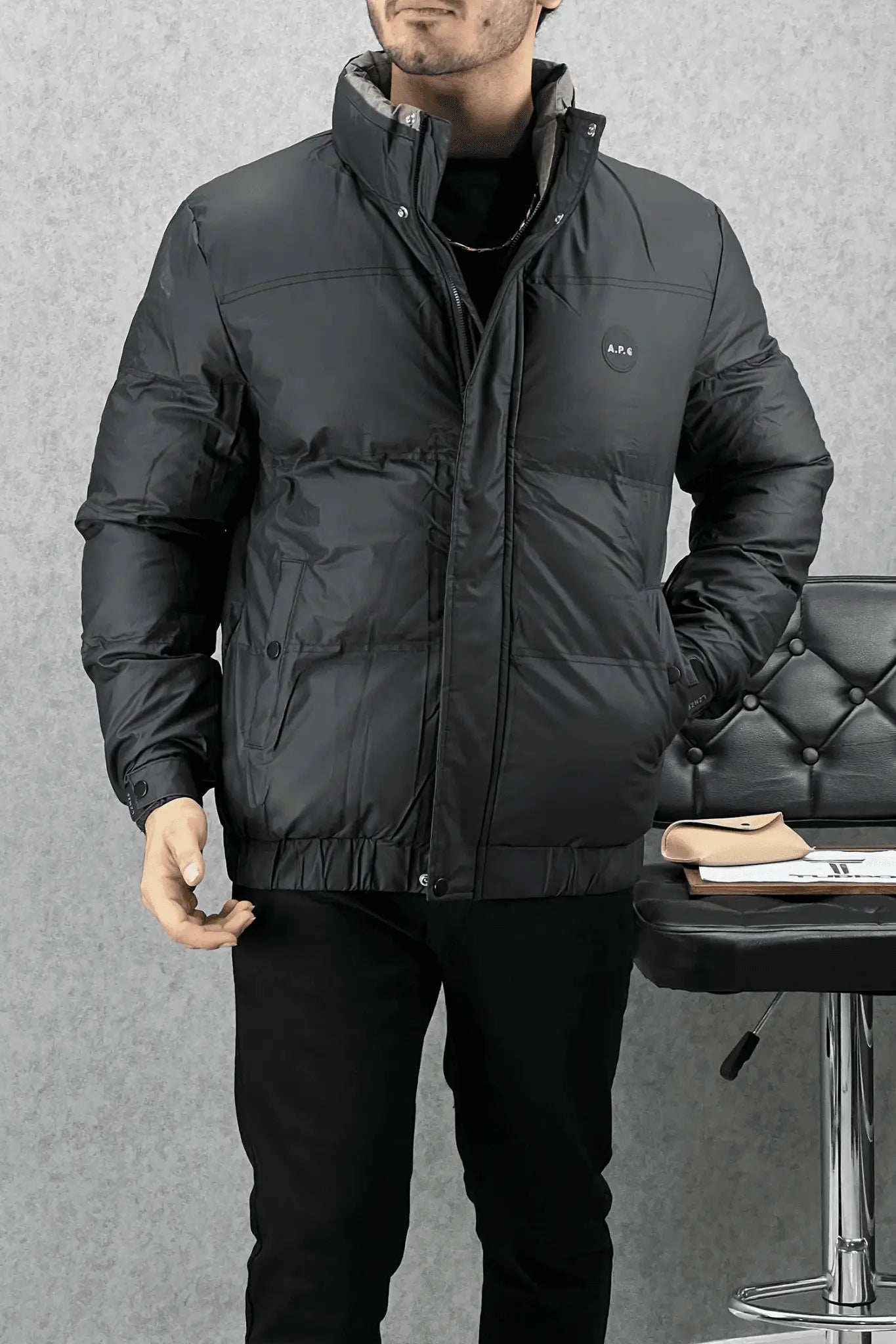 Premium Mock Neck Imported Men's Puffer Jacket