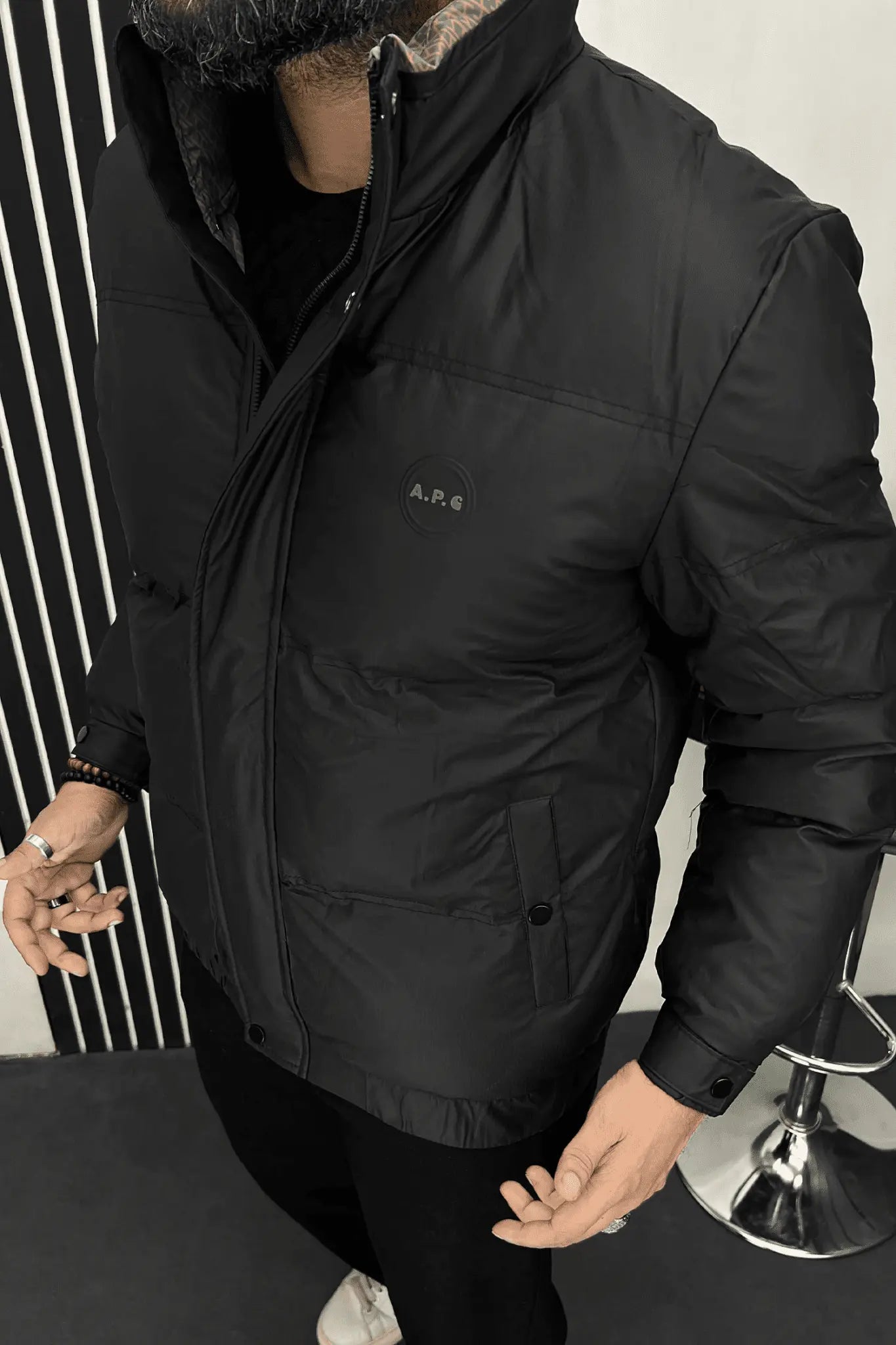 Premium Mock Neck Imported Men's Puffer Jacket