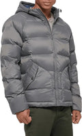 Quilted Men’s puffer Jacket – Recycled Nylon, Snap Pockets & Drawcord Waist