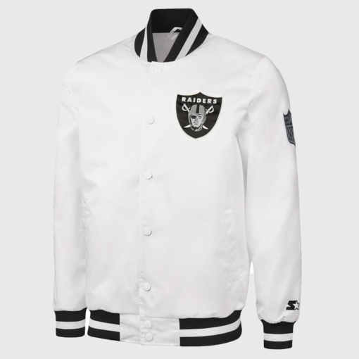 Tom Brady White Raiders Jacket