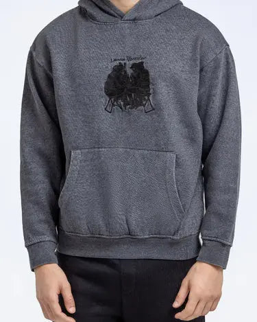 Regular Fit Pullover Hoodie with Bold Front Print Orca Cloths