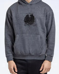 Regular Fit Pullover Hoodie with Bold Front Print Orca Cloths