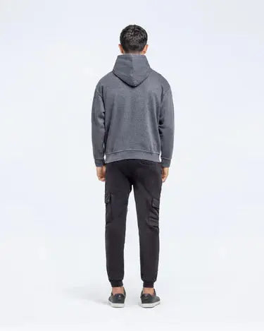 Regular Fit Pullover Hoodie with Bold Front Print Orca Cloths