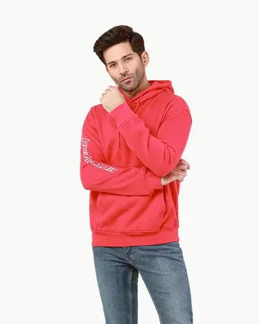 Regular Fit Pullover Hoodie with Typographic Print Orca Cloths