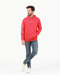 Regular Fit Pullover Hoodie with Typographic Print Orca Cloths