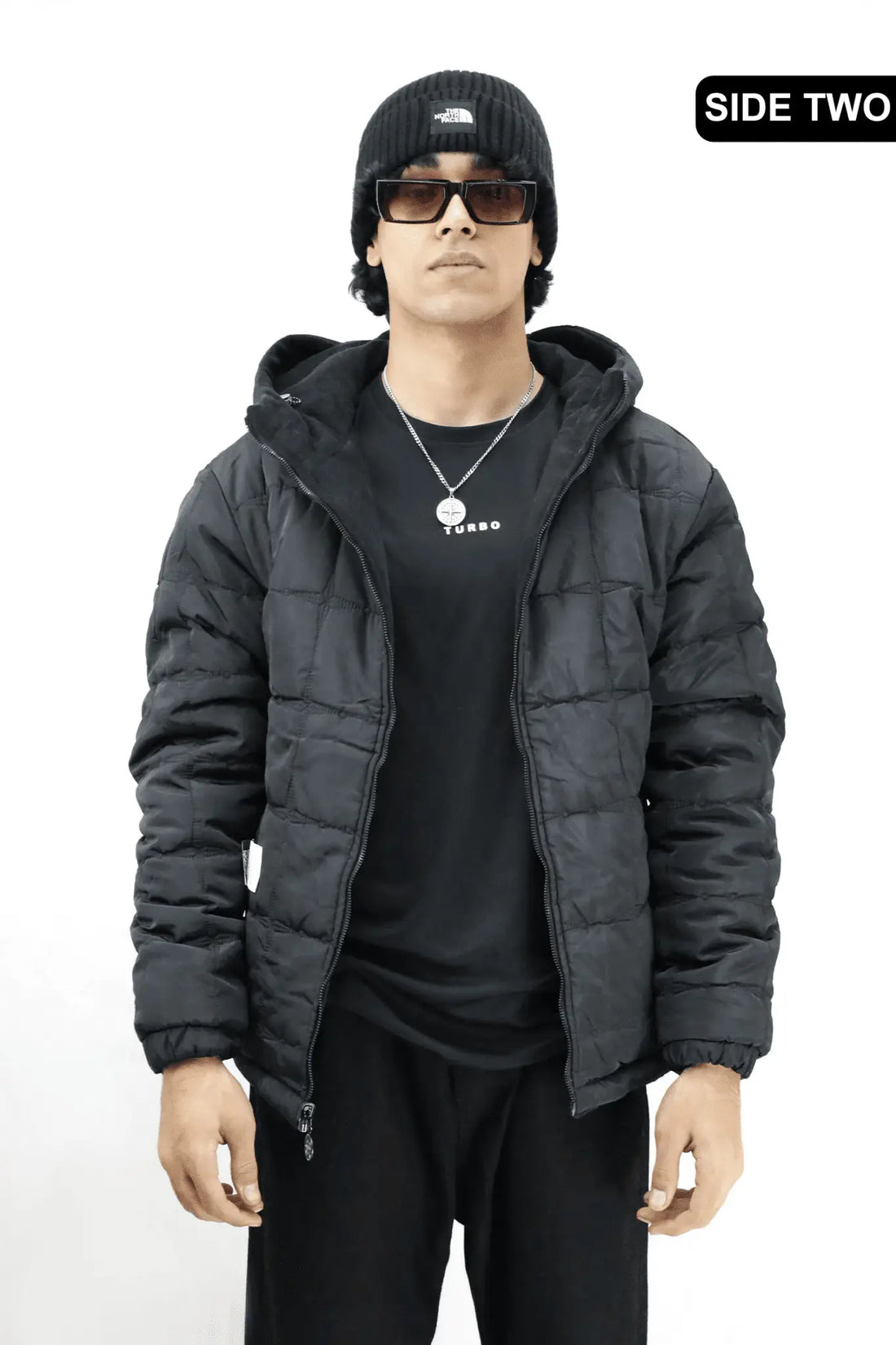 Reversible Men's Puffer Bubble Jacket – Double-Sided Face | Parachute Fabric | Unisex Winter Wear