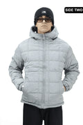 Reversible Men's Puffer Bubble Jacket – Double-Sided Face | Parachute Fabric | Unisex Winter Wear