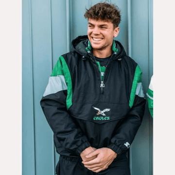 Philadelphia Eagles Vintage 90s Men's Starter Jacket – Midnight Green & Black Edition