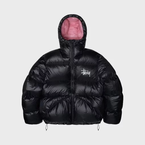 Stussy Black Puffer Jacket