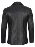 Surrey Men's Black Leather Blazer Orca Cloths