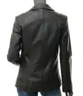 Surrey Women's Black Leather Blazer Jacket Orca Cloths