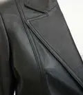 Surrey Women's Black Leather Blazer Jacket Orca Cloths