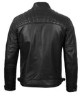 Tall Diamond Mens Black Cafe Racer Biker Jacket Orca Cloths