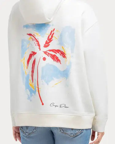 Trendy Relaxed Fit Pullover Hoodie with Bold Print Orca Cloths