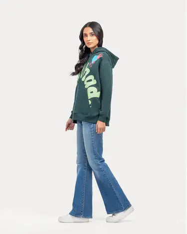 Trendy Relaxed Fit Pullover Hoodie with Front Print Orca Cloths