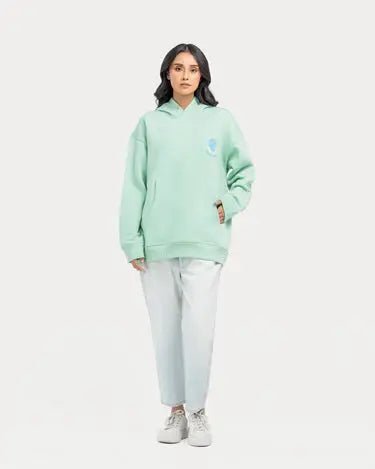 Trendy Women's Relaxed Fit Hoodie with Back Print Orca Cloths