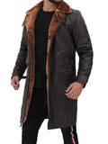 Turlock Dark Brown Shearling Coat For Men Orca Cloths