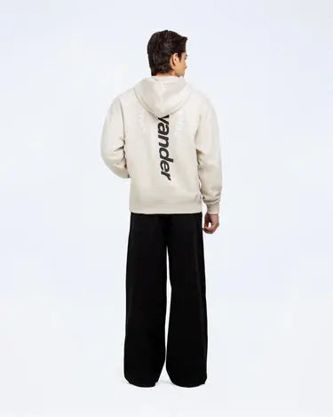 Typographic Print Relaxed Fit Pullover Hoodie Orca Cloths