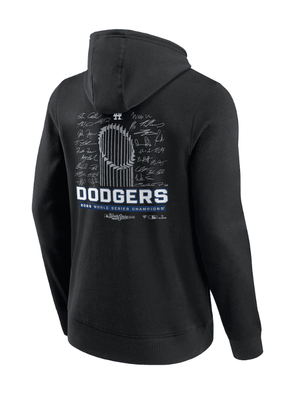 Los Angeles Dodgers World Series Champions 2025 Signature Roster Hoodie - Men's