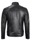 Vermont Men's Black Motorcycle Leather Jacket Orca Cloths