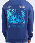 Vibrant Color Blur Fleece Pullover Hoodie Orca Cloths