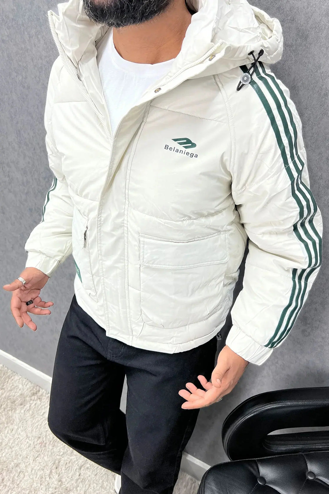 Belaniega White Puffer Jacket - Orca Cloths