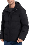 Warm Waterproof Men’s Puffer Jacket – Windproof Winter Coat with Hood & Multiple Pockets