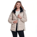 Weathercast Hooded Women's Puffer Coat with Cozy Pile