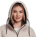 Weathercast Hooded Women's Puffer Coat with Cozy Pile