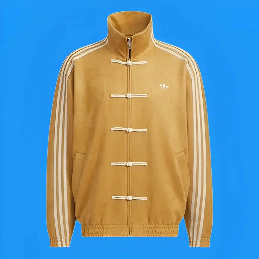 Adidas Chinese New Year Jacket 2025 – Mustard Suede Tang Jacket Orca Cloths