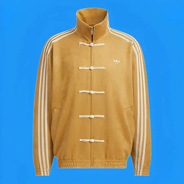 Adidas Chinese New Year Jacket 2025 – Mustard Suede Tang Jacket Orca Cloths